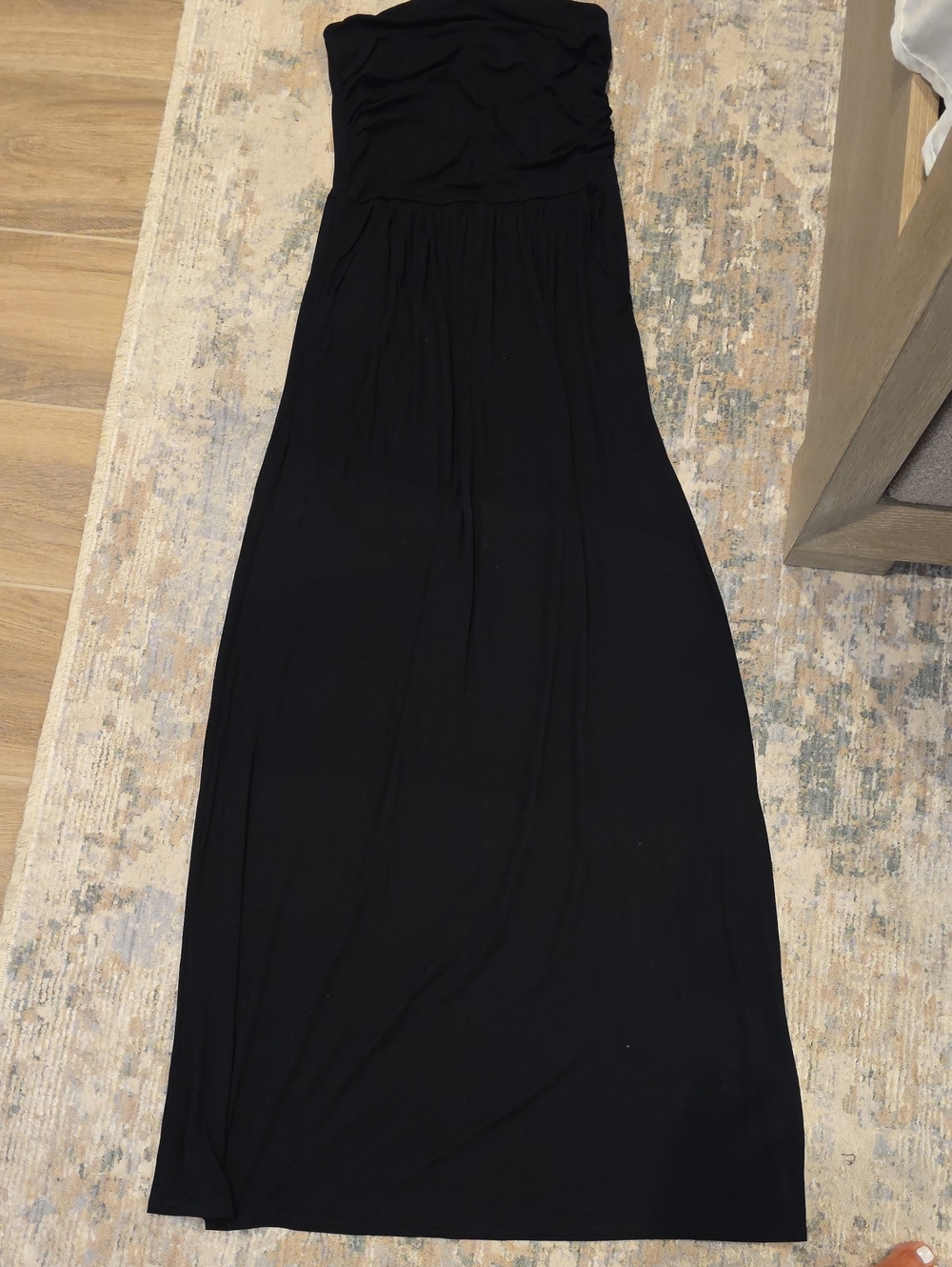 Vanilla Bay Black Strapless Maxi Dress